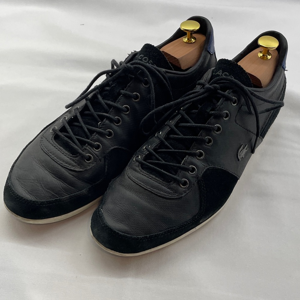 Lacoste Men's Black Leather Sneakers